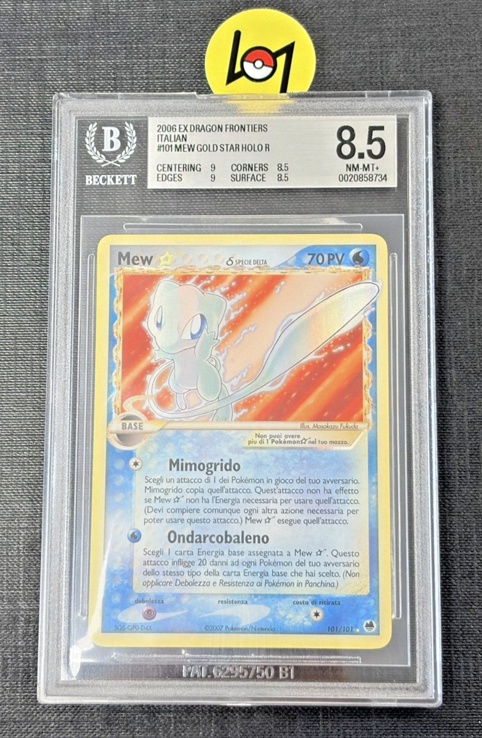 Pokemon Mew Gold Star BGS8.5 Holo Ex Dragon Frontiers Italiano Holo 101 BGS 8.5 – Foto 1