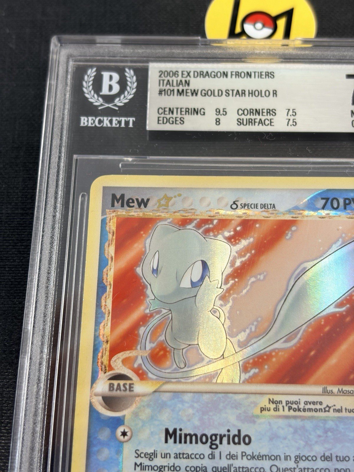 Pokemon Mew Gold Star BGS7.5 Ita Holo 2006 Ex Dragon Frontiers BGS 7.5 Italiano – Foto 2