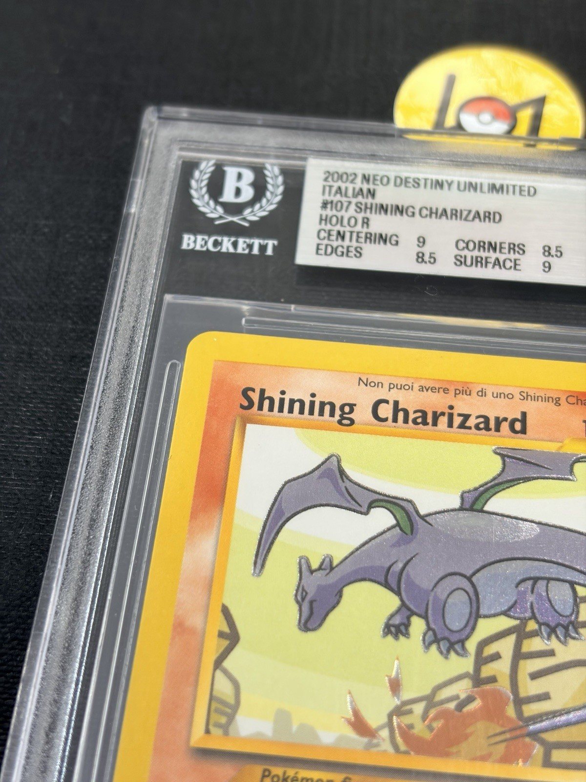 Pokemon Shining Charizard BGS8.5 Italiano Holo Neo Destiny Unlimited 2002 Shiny – Foto 2