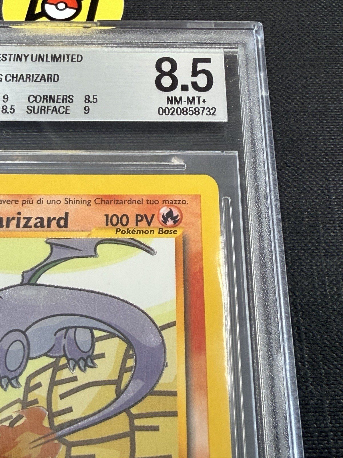 Pokemon Shining Charizard BGS8.5 Italiano Holo Neo Destiny Unlimited 2002 Shiny – Foto 3