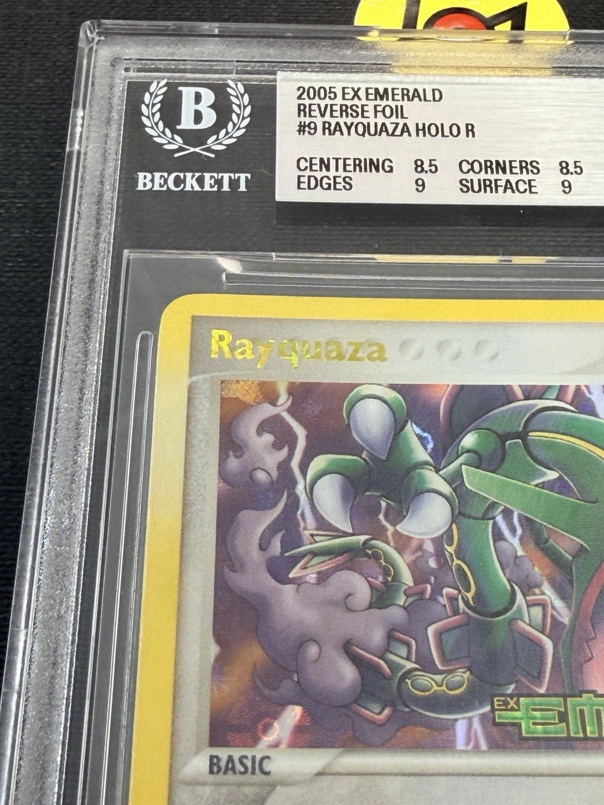 Pokemon Rayquaza BGS8.5 Ex Emerald 2005 Reverse Holo Stamped English #9 BGS 8.5 – Foto 2