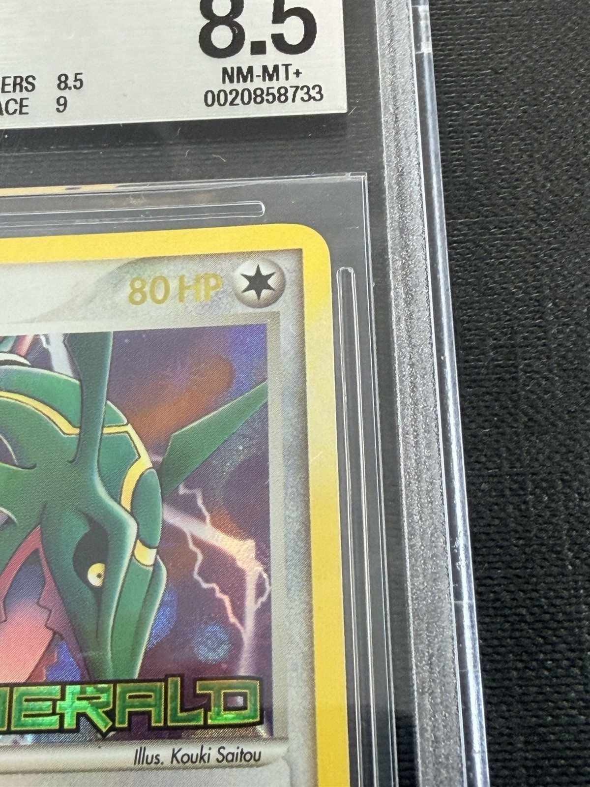 Pokemon Rayquaza BGS8.5 Ex Emerald 2005 Reverse Holo Stamped English #9 BGS 8.5 – Foto 3
