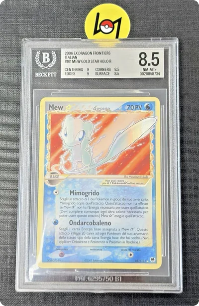 Pokemon Mew Gold Star BGS8.5 Holo Ex Dragon Frontiers Italiano Holo 101 BGS 8.5